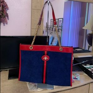 Red and Blue Bee Tote